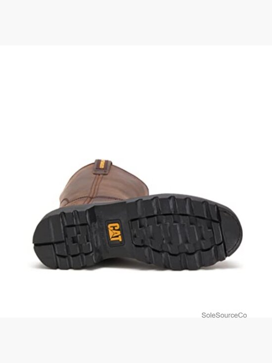 Steel Toe Pull-On Work Boots Full Grain Leather Slip Resistant EH